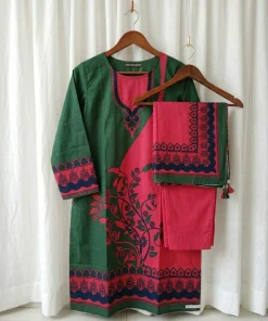 Women's Three-Piece Dress - Forest Green